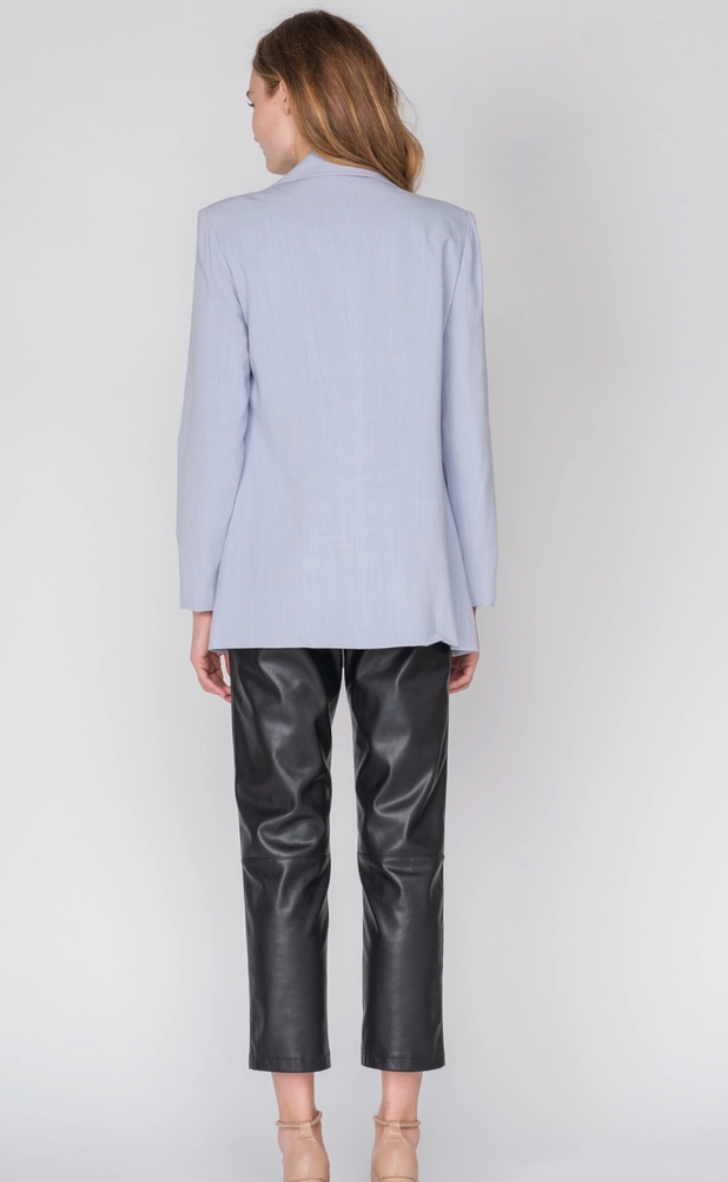 Lavender Lightweight Solid Knit Blazer
