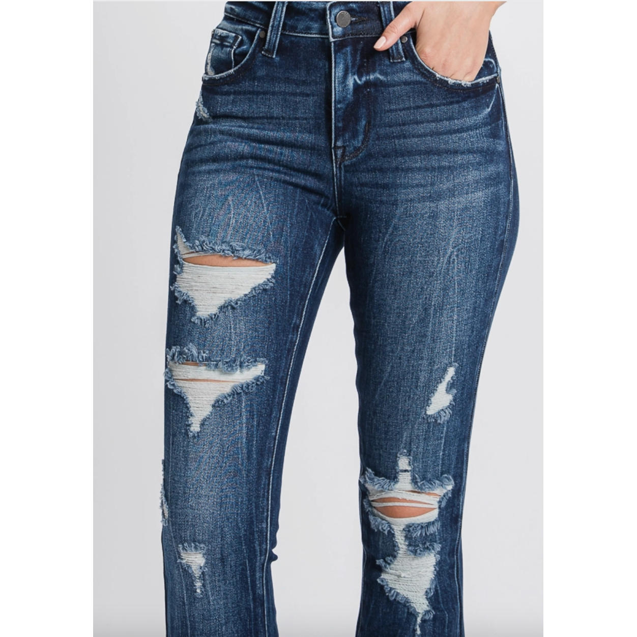 Mid Rise Flare Jeans