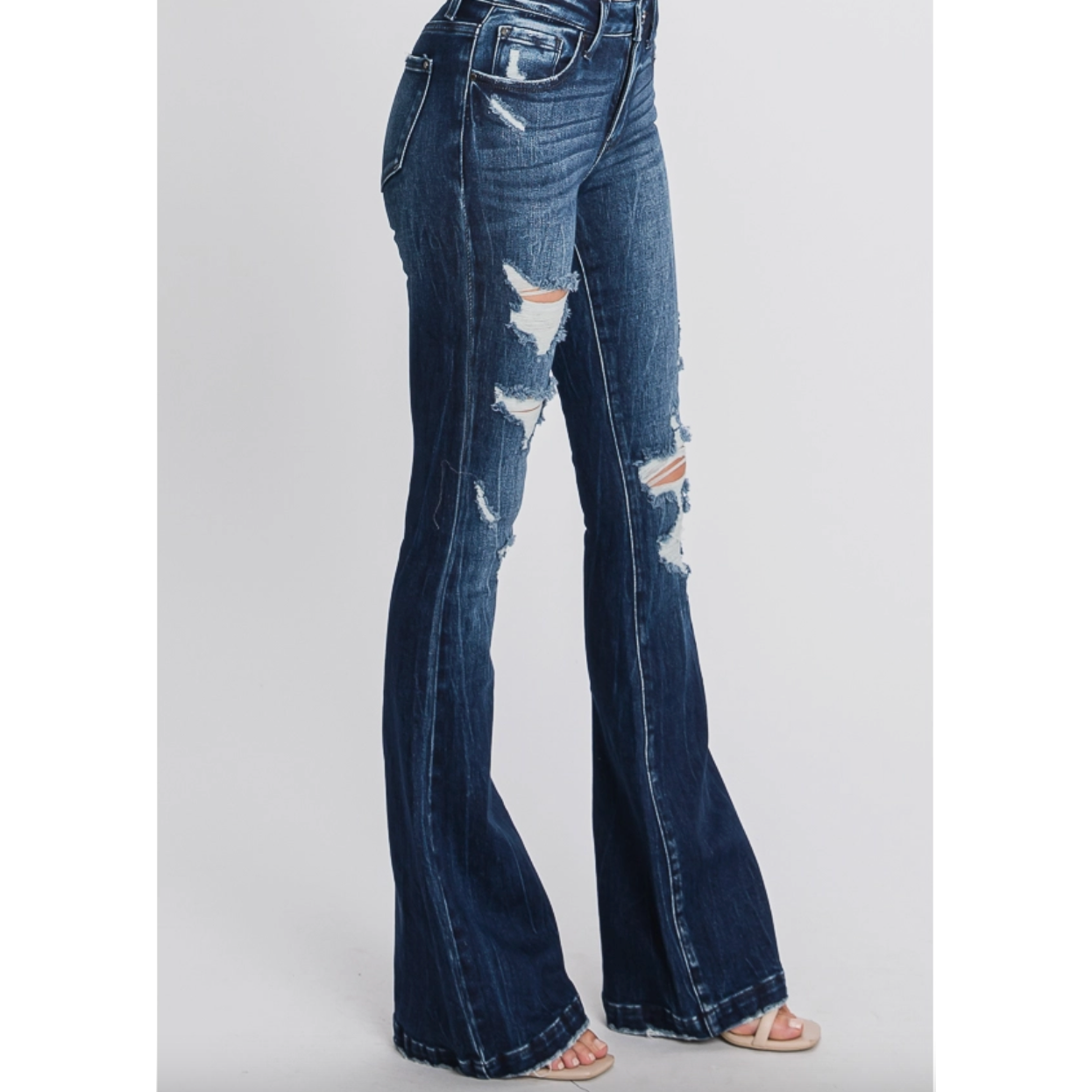 Mid Rise Flare Jeans