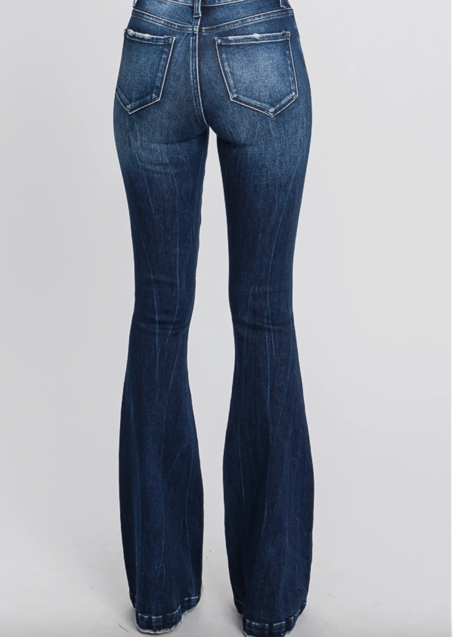 Mid Rise Flare Jeans