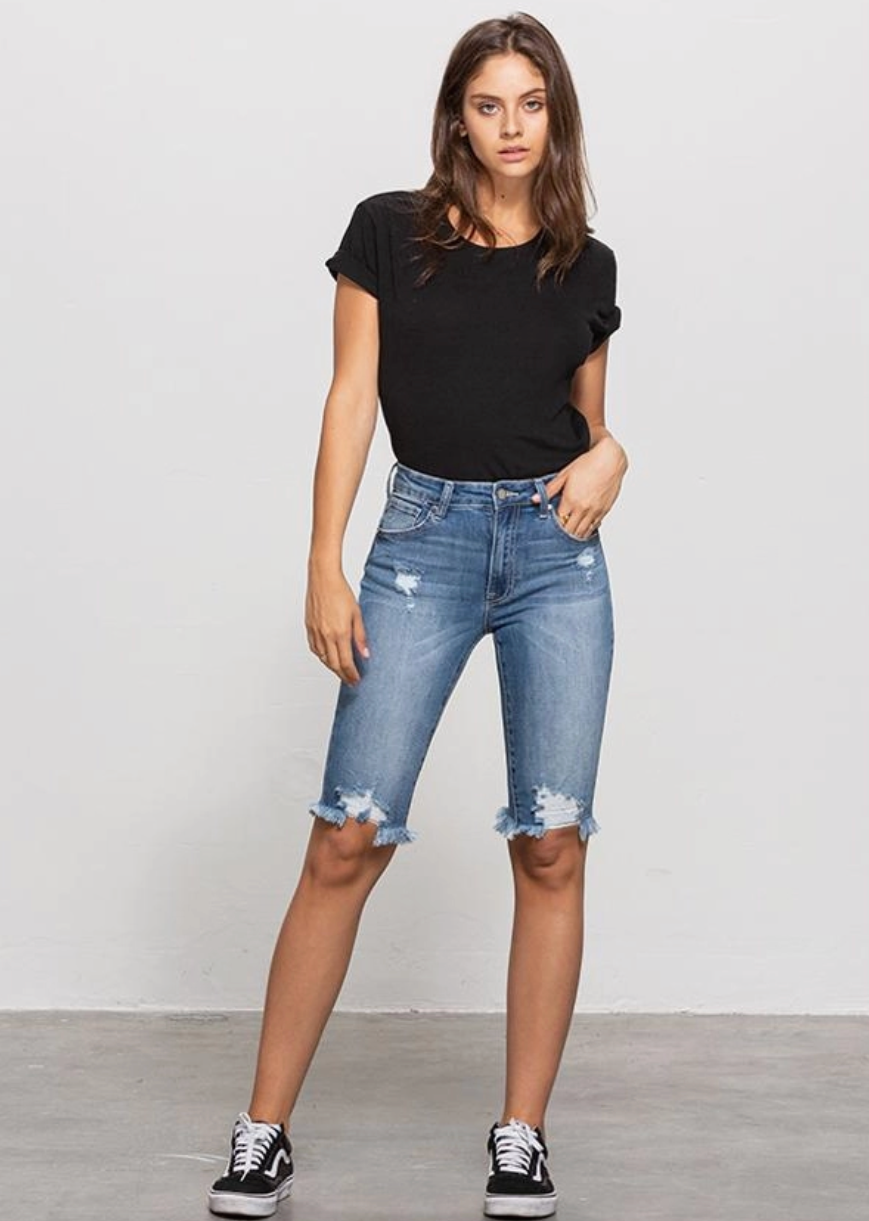 Bona Bermuda Long Denim Shorts