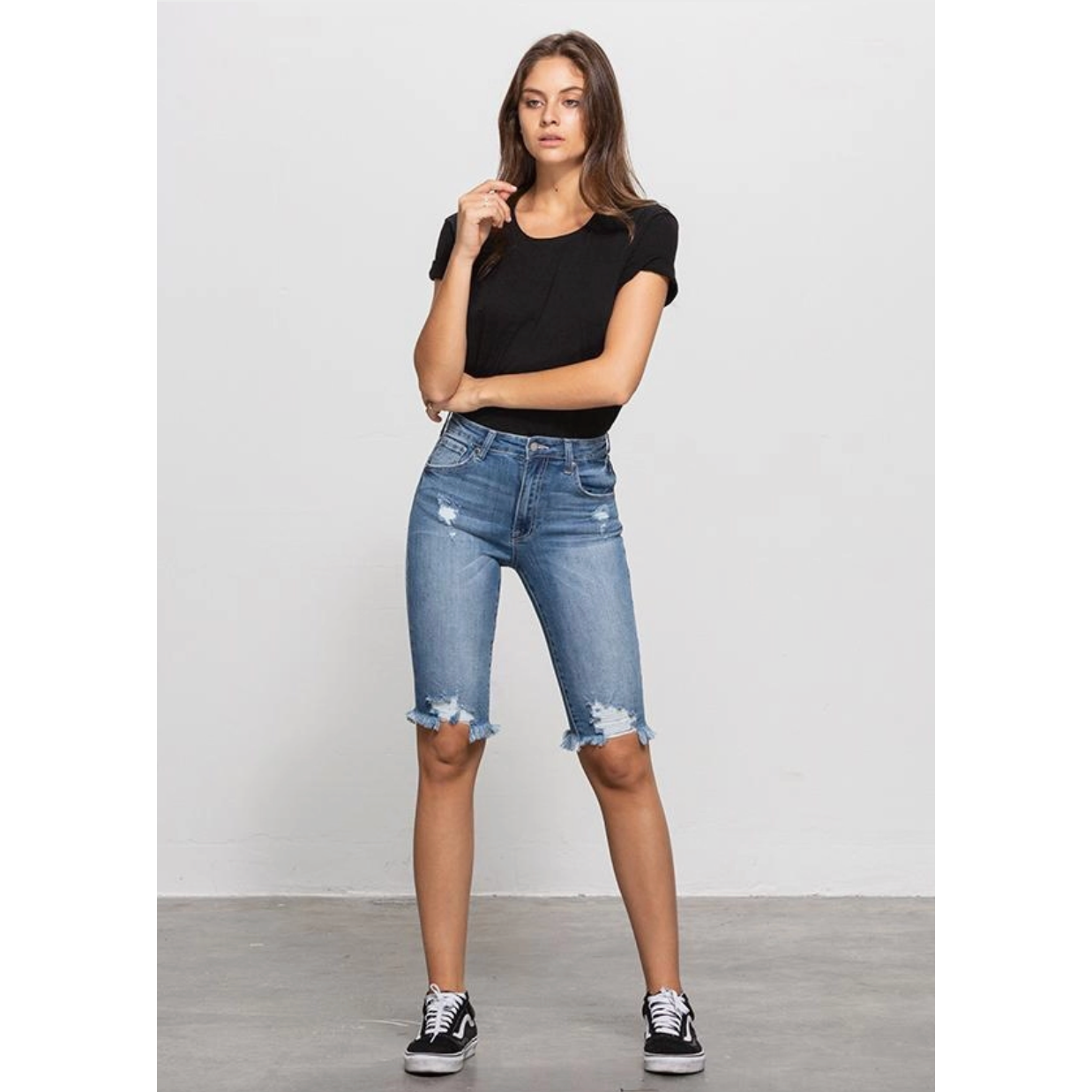 Bona Bermuda Long Denim Shorts