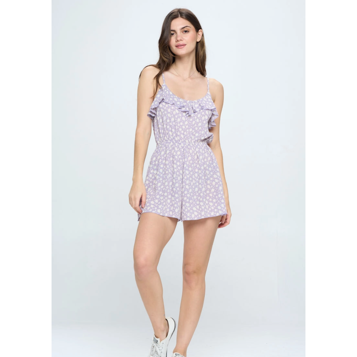 Lilac Flower Shop Floral Romper