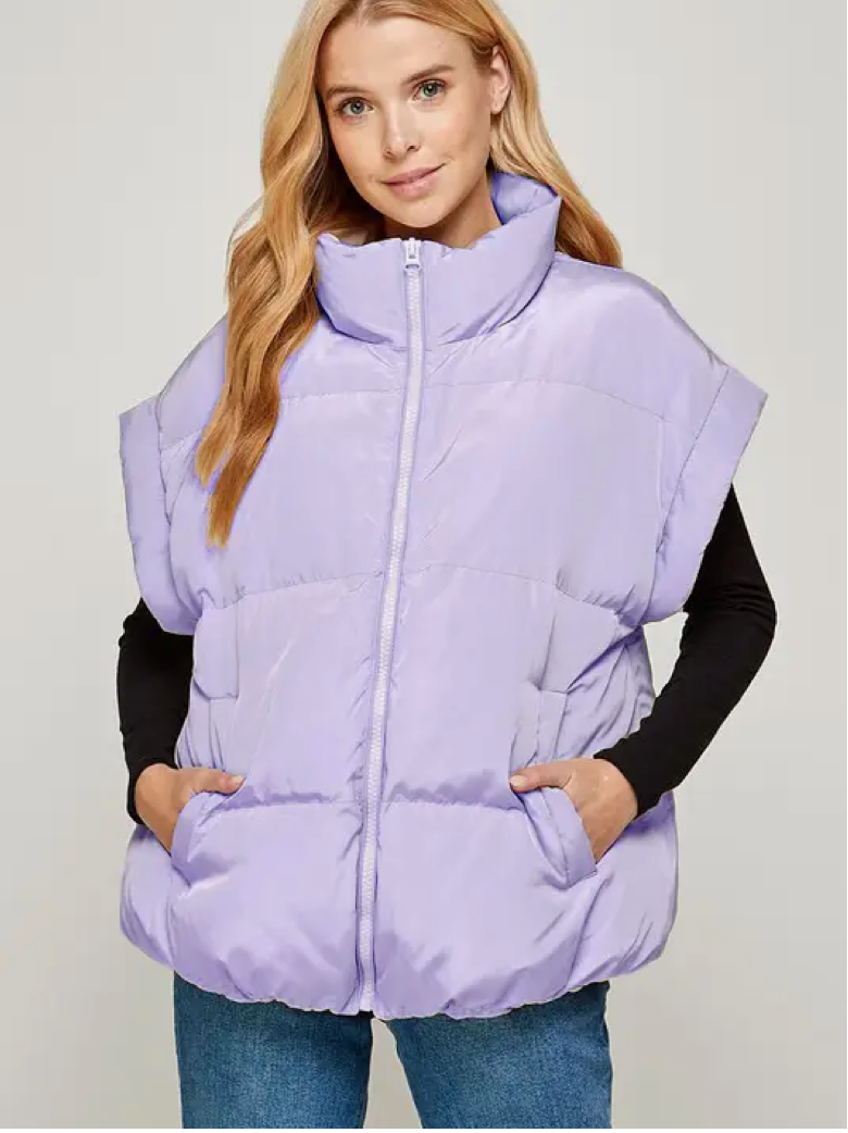 Lilac Puffer Vest