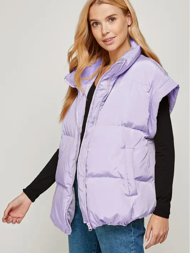 Lilac Puffer Vest