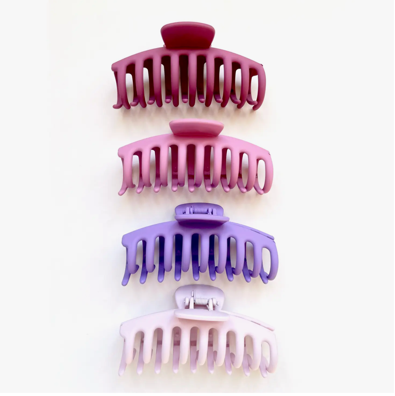 Purple Claw Hair Clips