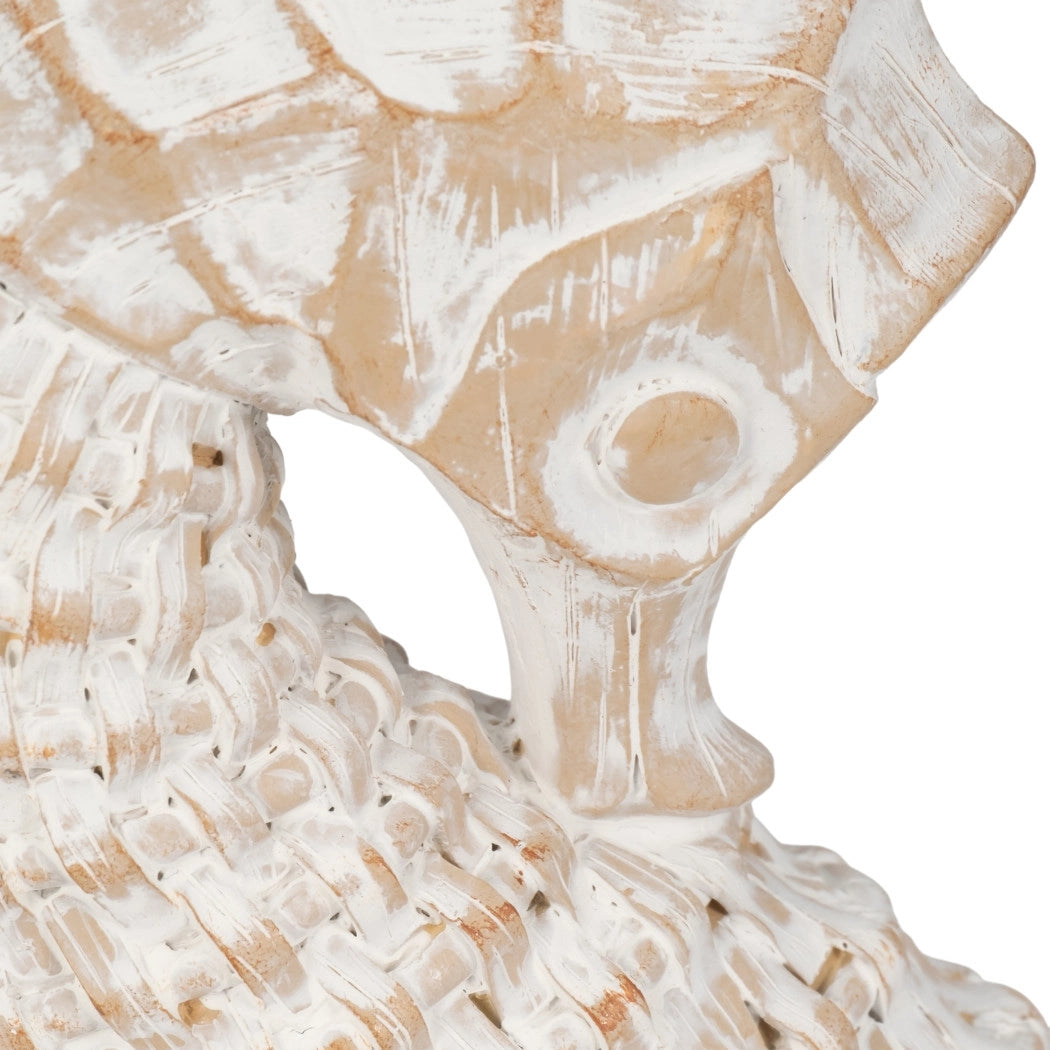 Ivory Resin Wicker Coastal Seahorse