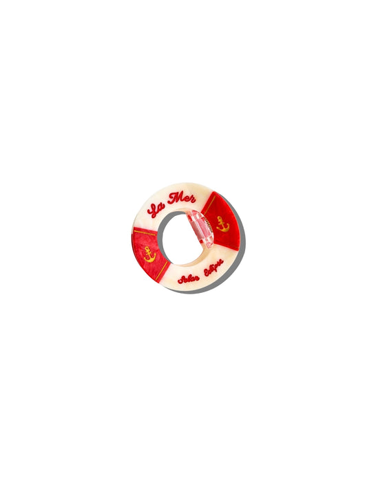 Hand-Painted Lifesaver Claw Hair Clip