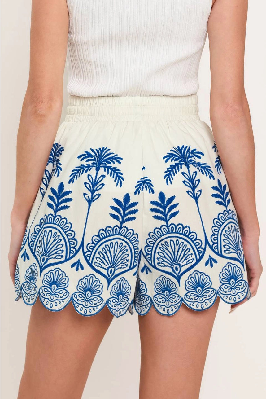 Blue Ivory Woven Short