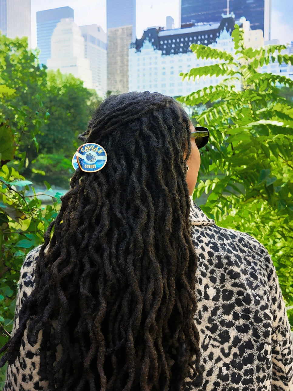 Hand-Painted Caviar Claw Hair Clip