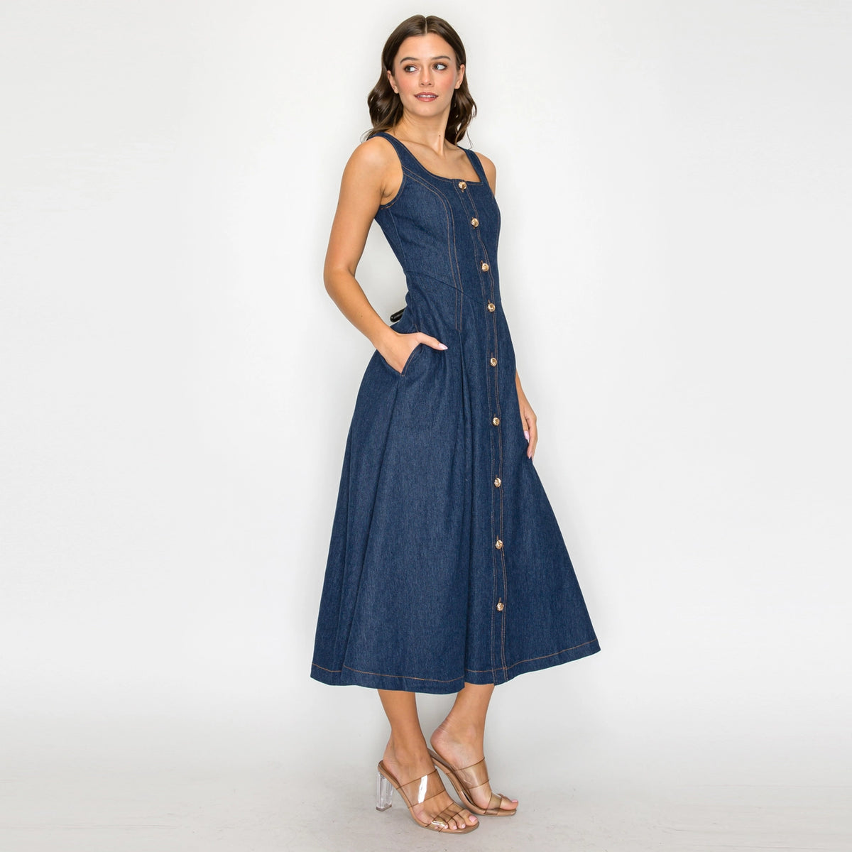 Denim Midi Dress