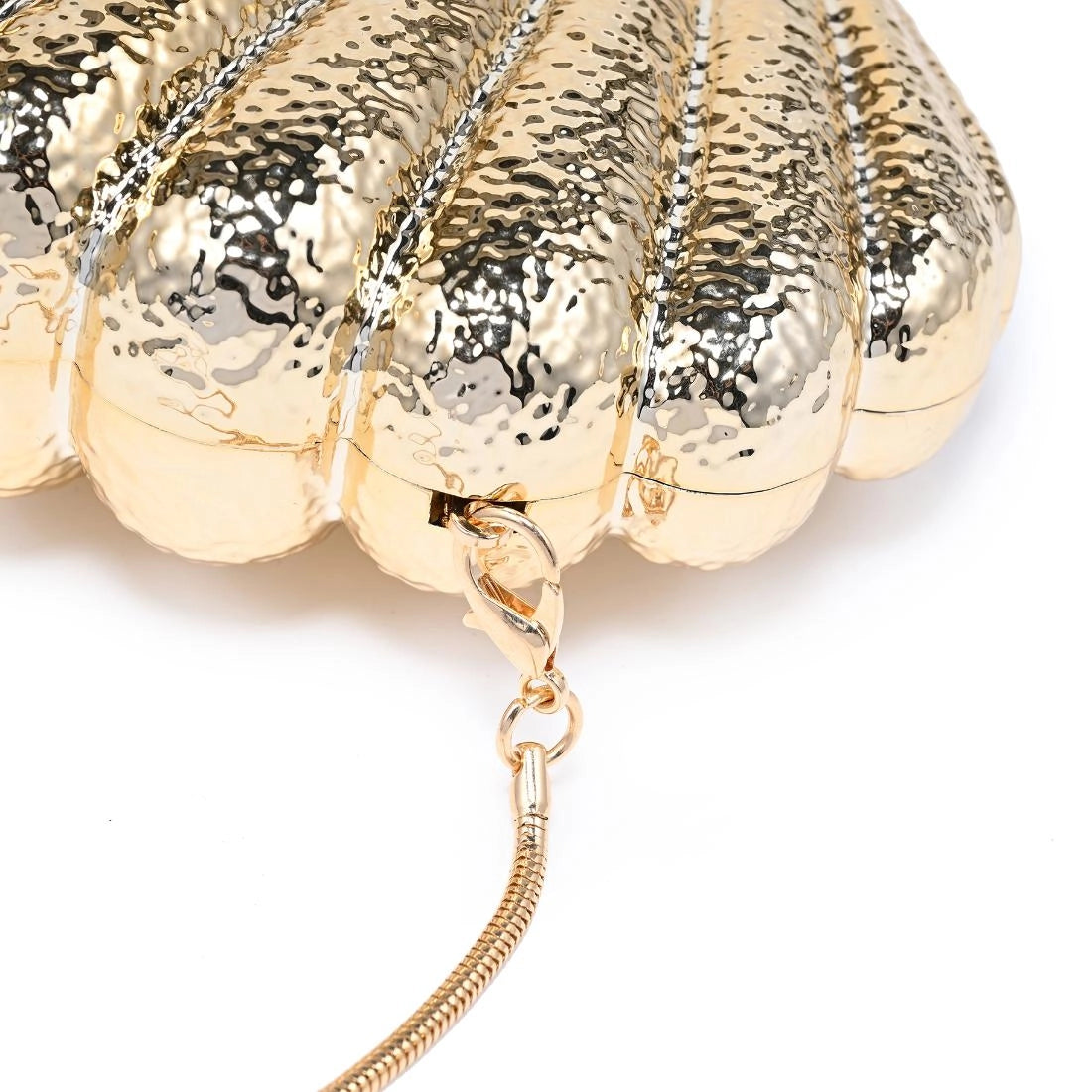 Gold Shell Clutch