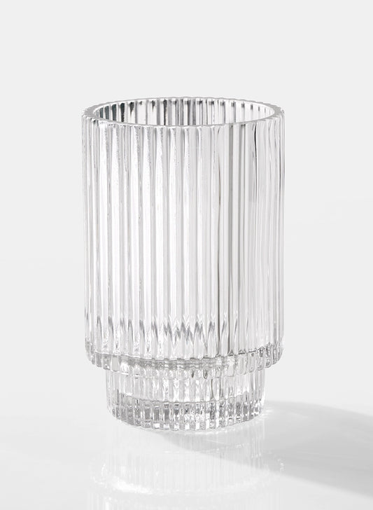 Pleated Glass Votive Holder