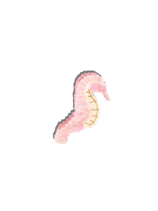 Hand-Painted Seahorse Claw Hair Clip