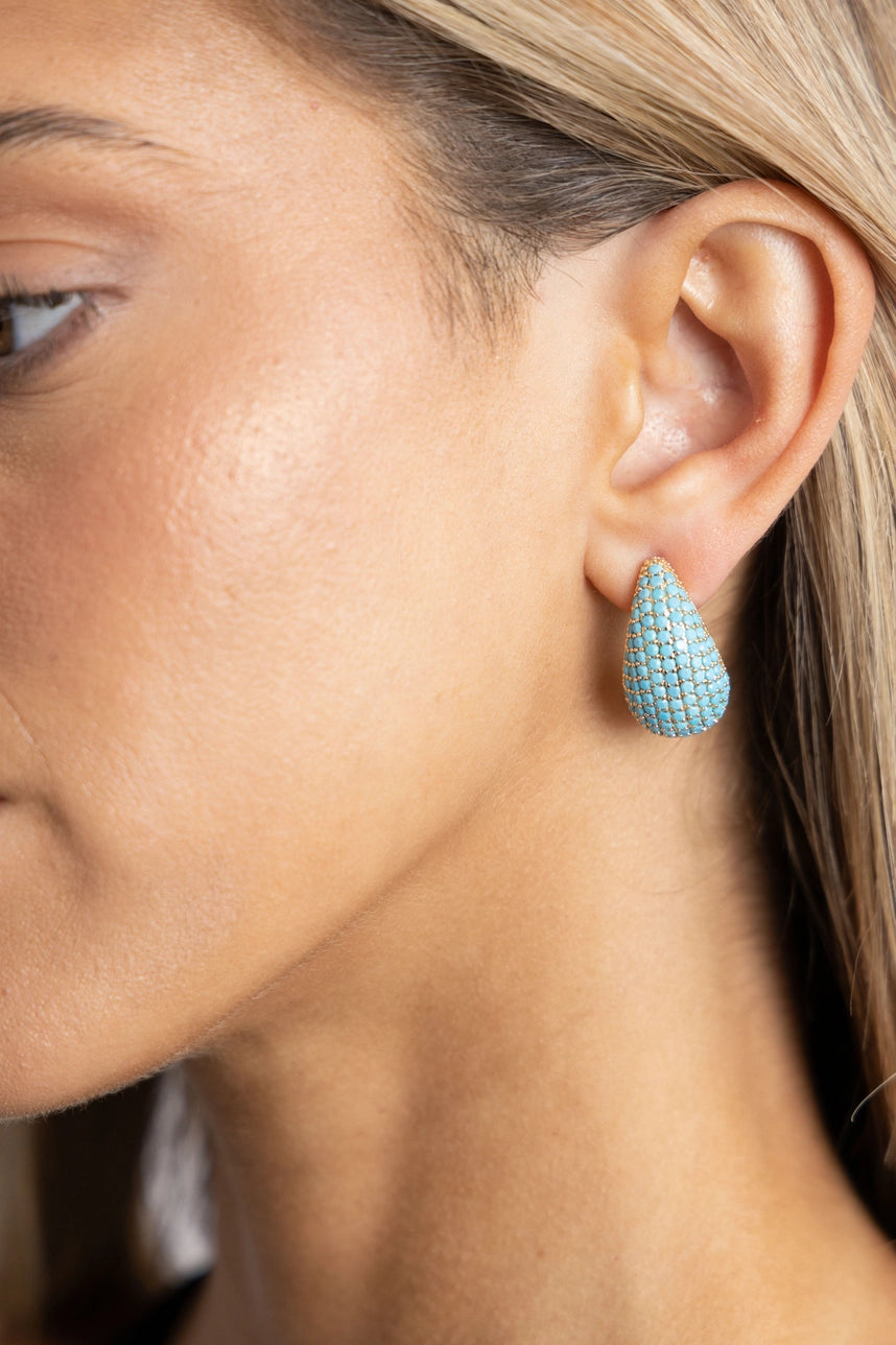 Celine Raindrop Earring Turquoise