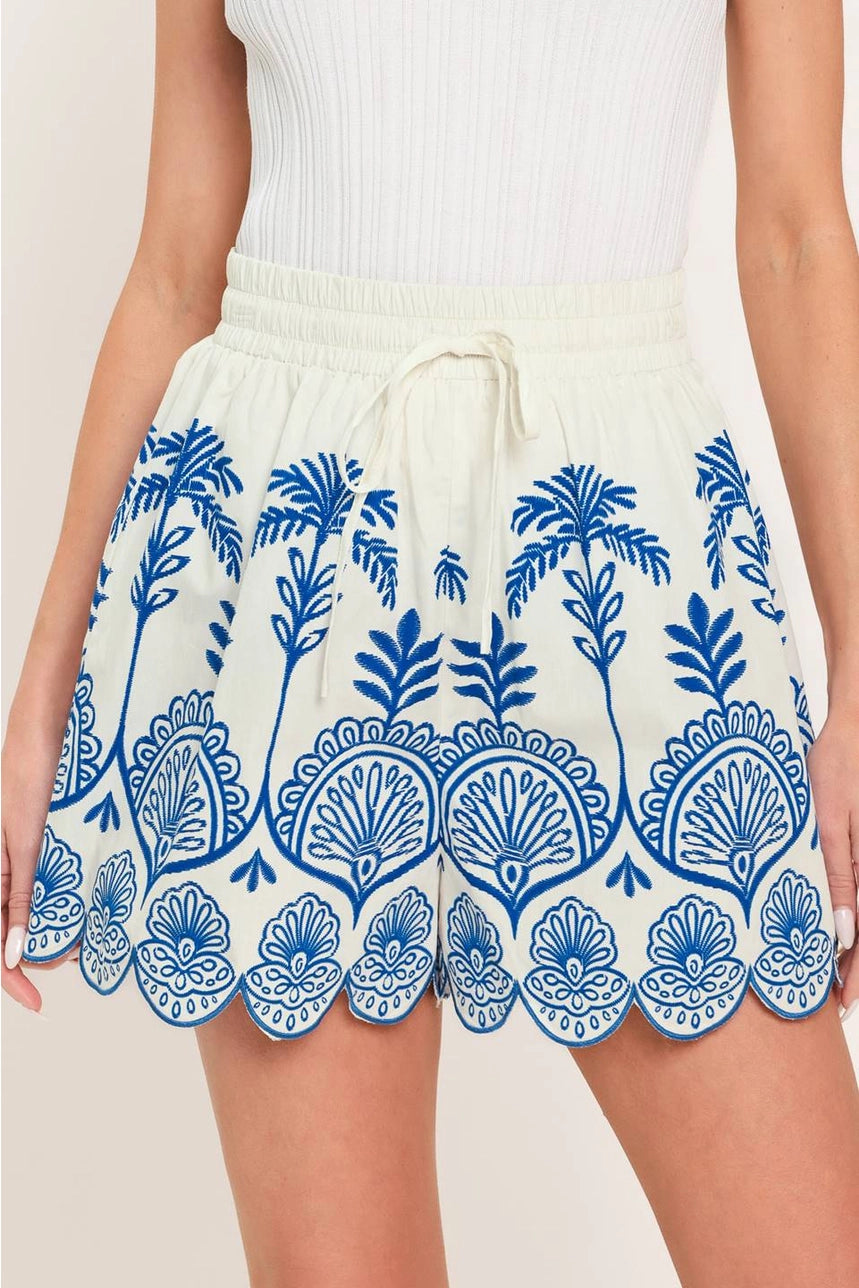 Blue Ivory Woven Short