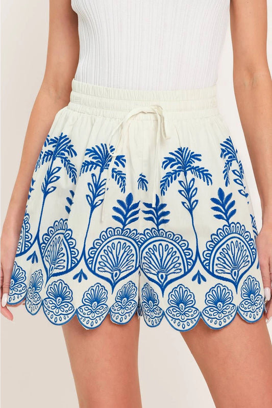 Blue Ivory Woven Short