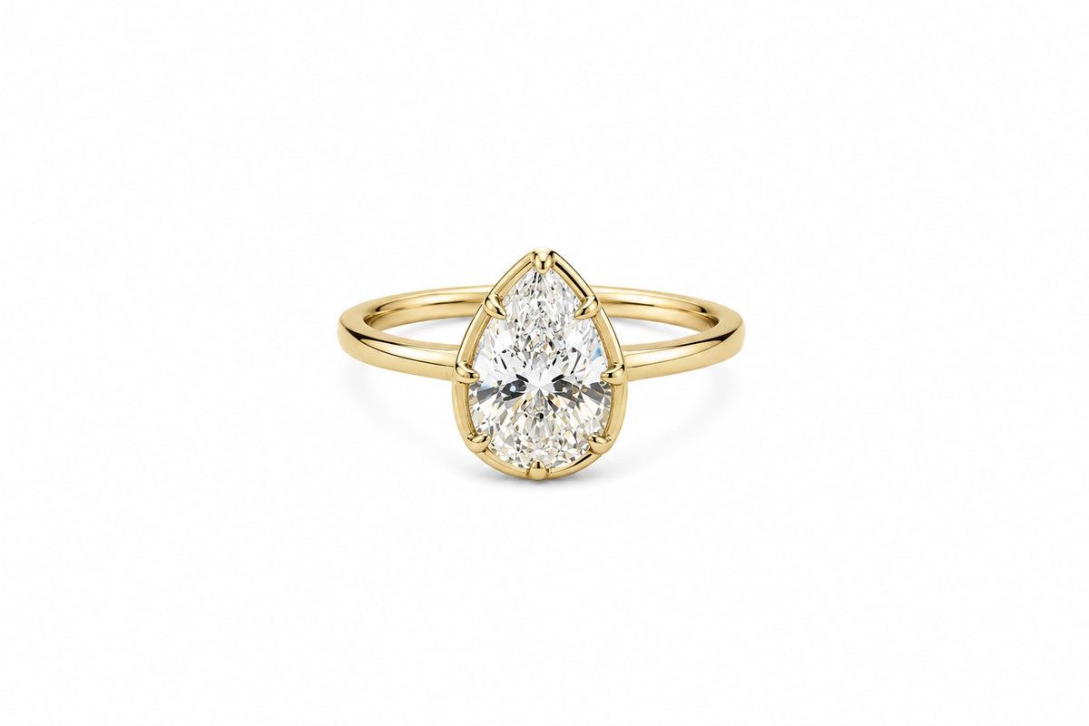 Pear Cut Bezel Ring