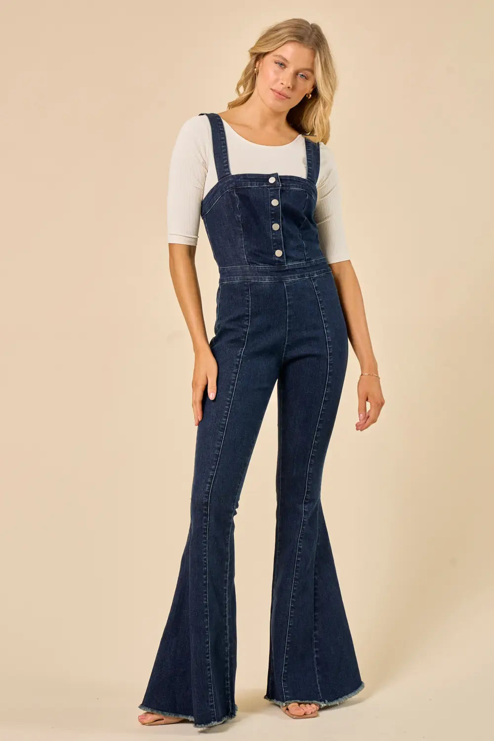 Buy Flare Denim Overalls Bohemian 70's Retro Bell Bottom Casual Womens  Country Boho Online in India - Etsy