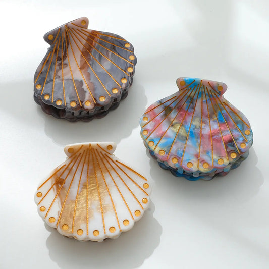 Mere Hand Painted Seashell Eco-Friendly Claw Clip Assorted Color