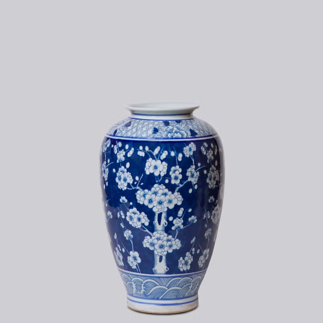 Blue and White Porcelain Plum Blossom Vase