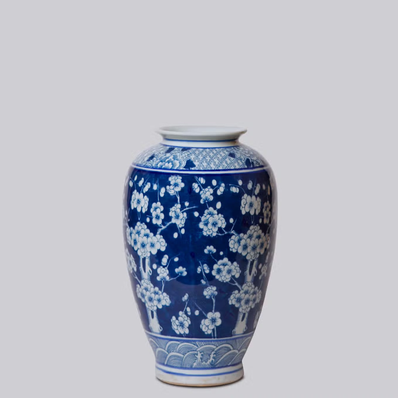 Blue and White Porcelain Plum Blossom Vase