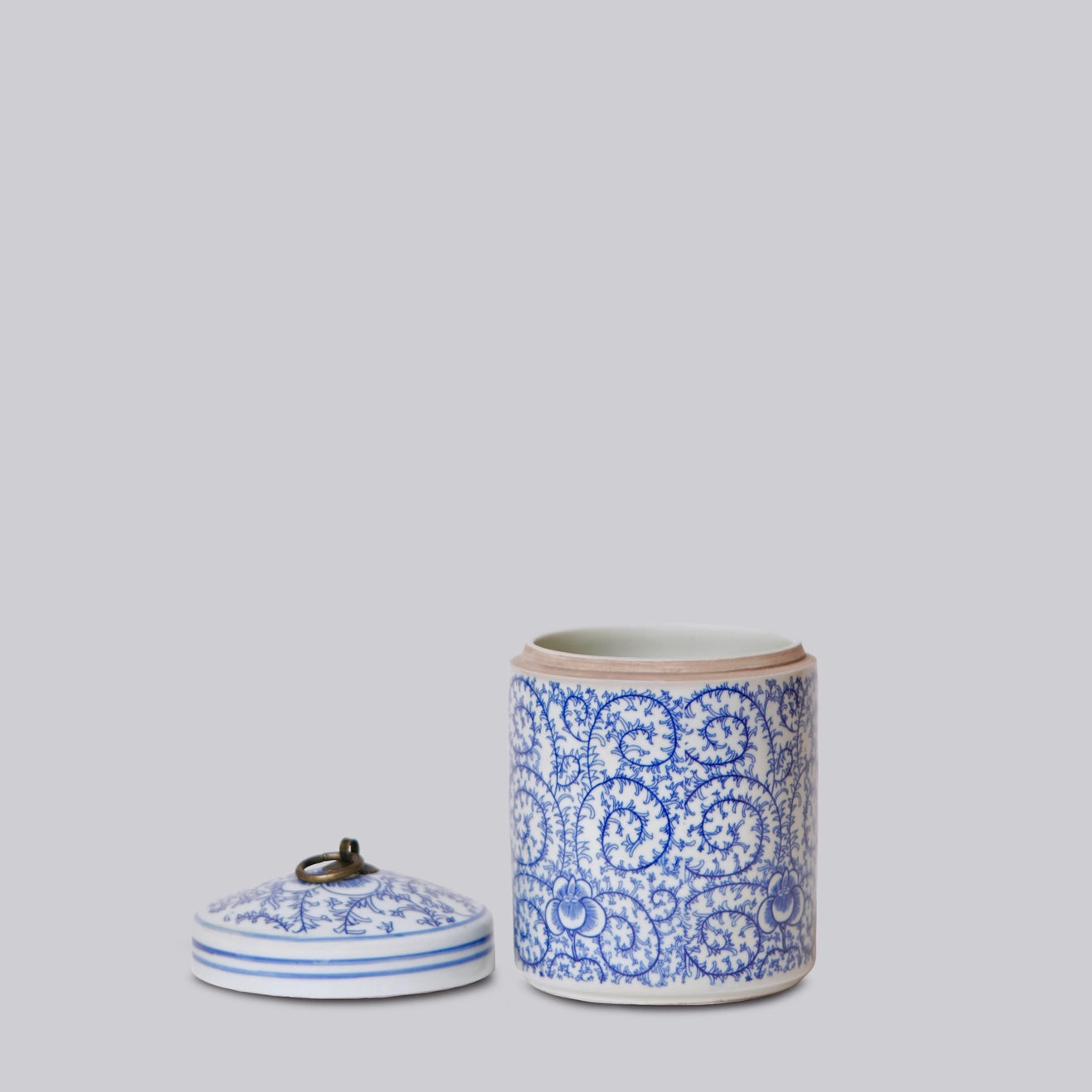 Blue & White Porcelain Peony Storage Jar
