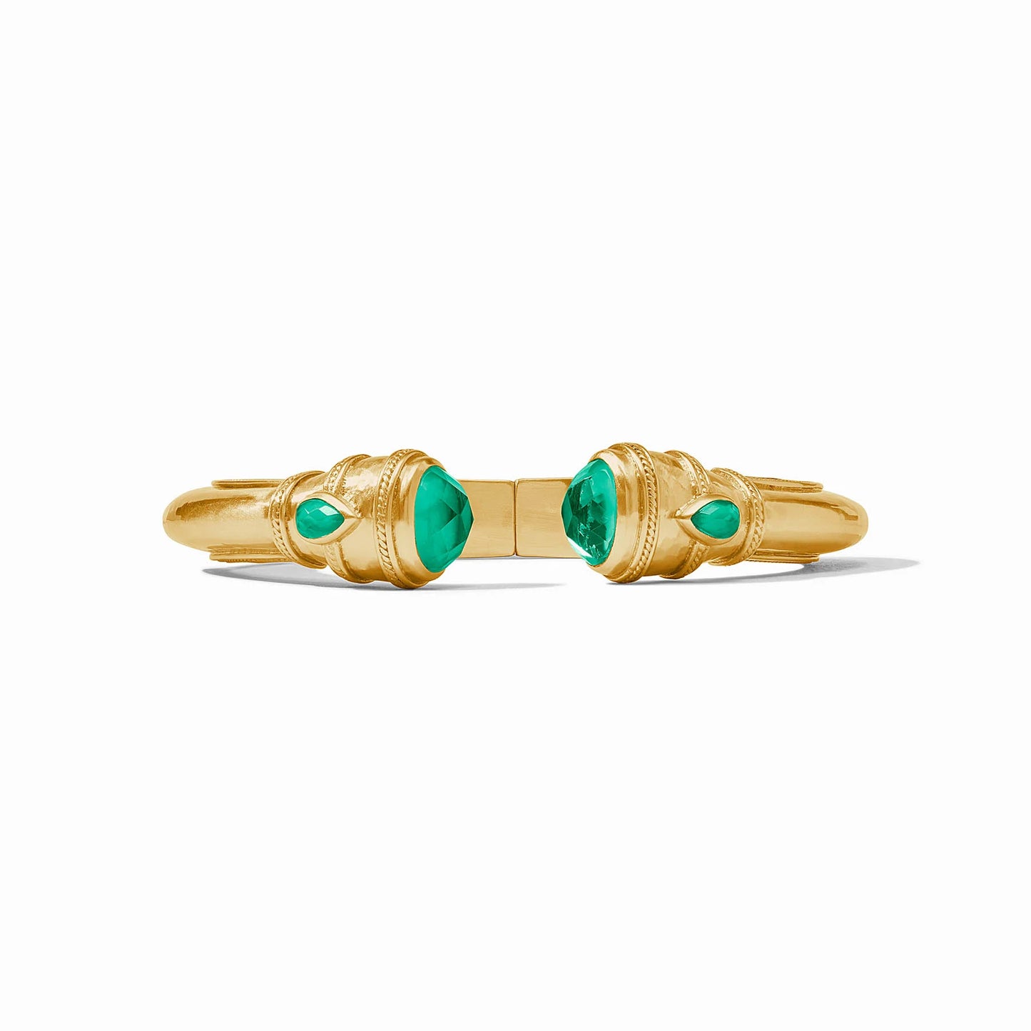 Julie Vos Cannes Demi Cuff Iridescent Emerald Green