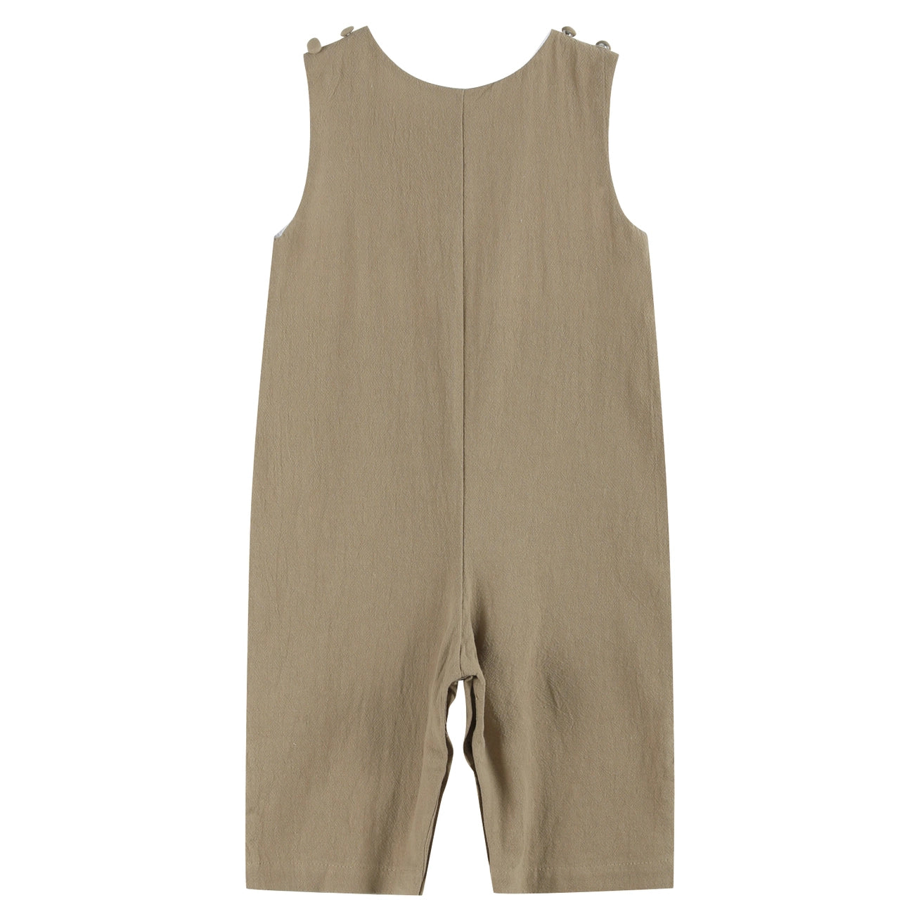 Brown Construction Smocked Overalls