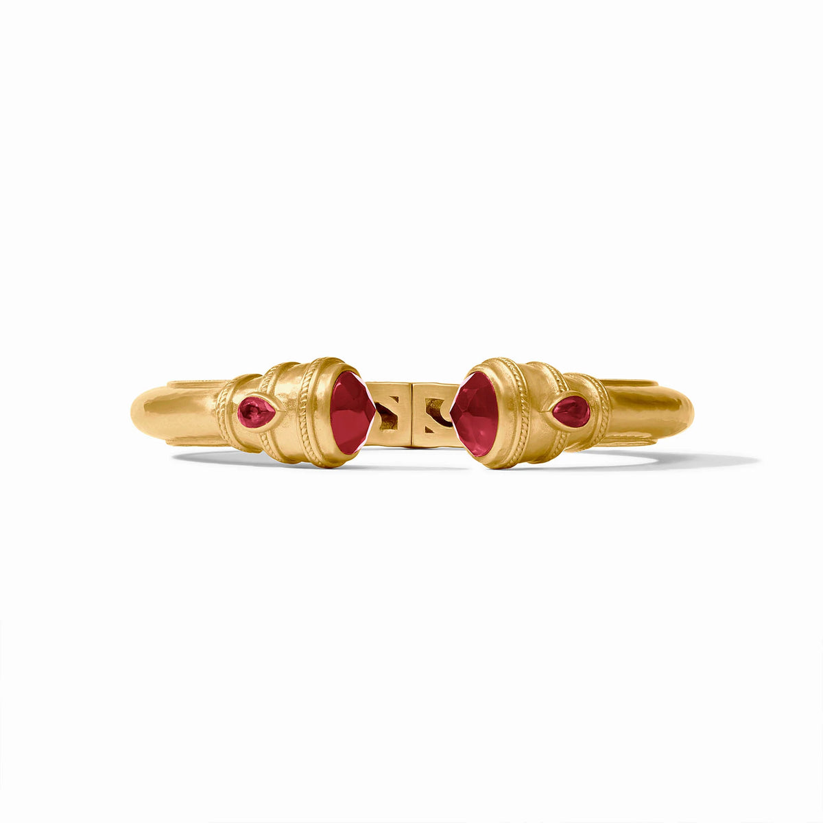 Julie Vos Cannes Demi Cuff Iridescent Ruby Red