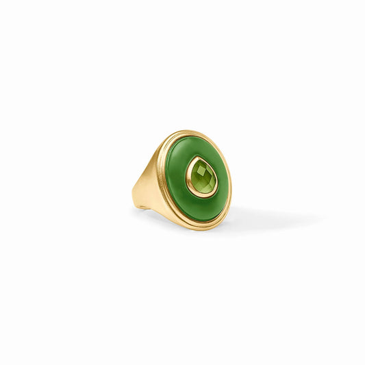 Julie Vos Carnaby Statement Ring Palmetto Green