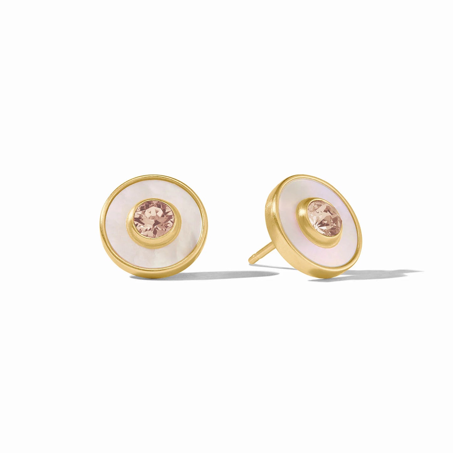 Julie Vos Colette Circle Stud in Champagne