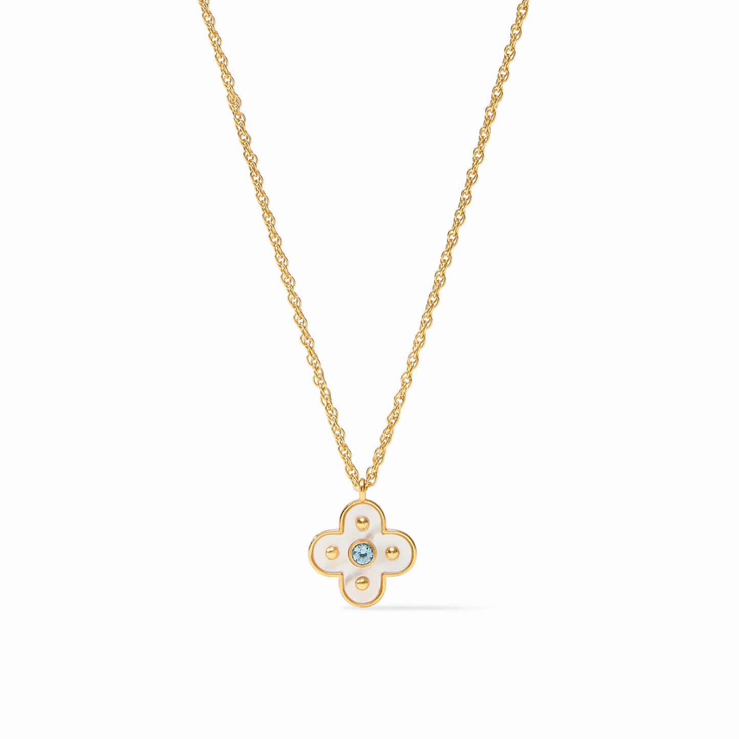 Julie Vos Colette Delicate Necklace In Chalcedony Blue