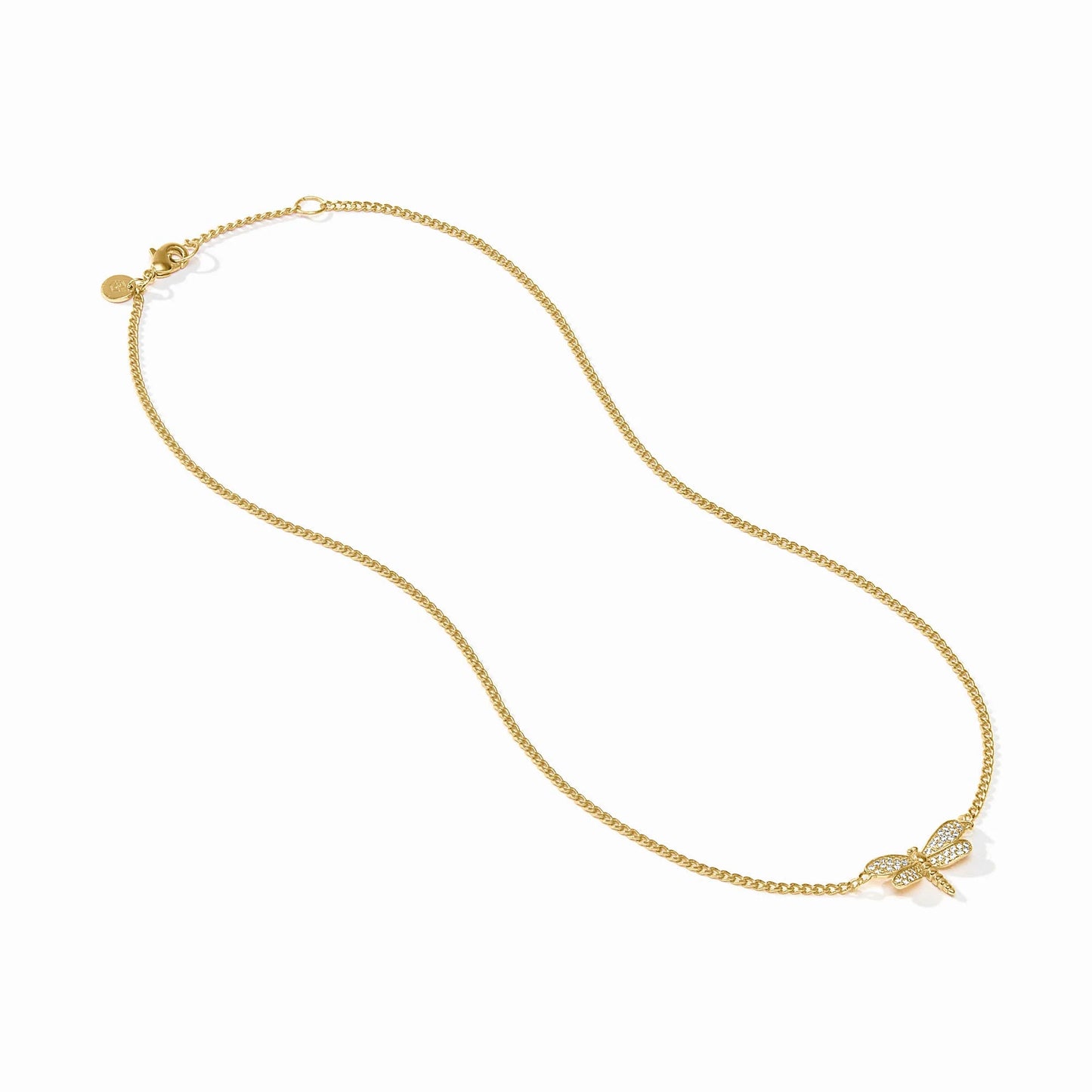 Julie Vos Dragonfly Pave Delicate Necklace