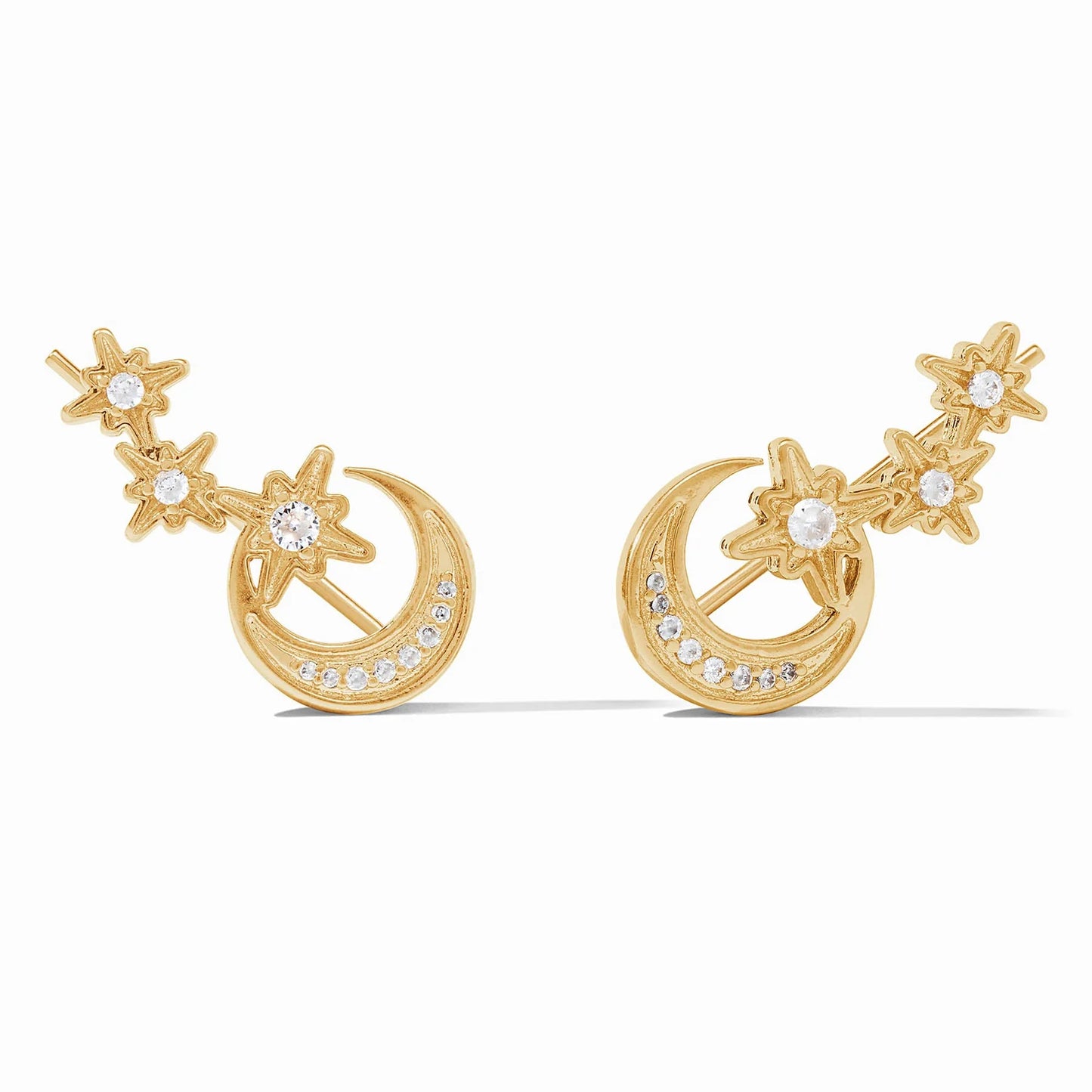 Julie Vos Luna Climber Earring in Cubic Zirconia