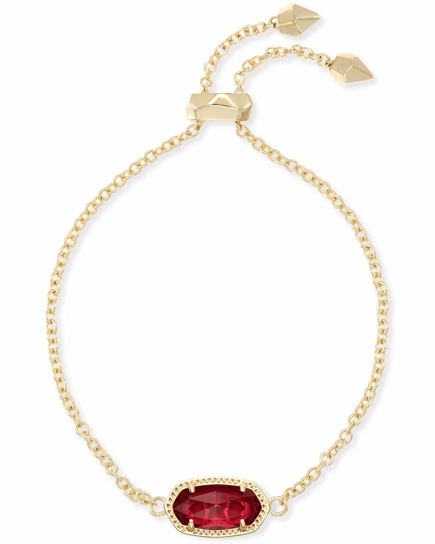 Kendra Scott Elaina Gold Adjustable Chain Bracelet in Berry Glass