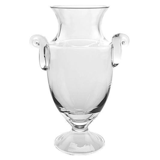 European Mouth Blown Crystal 12" Trophy Vase