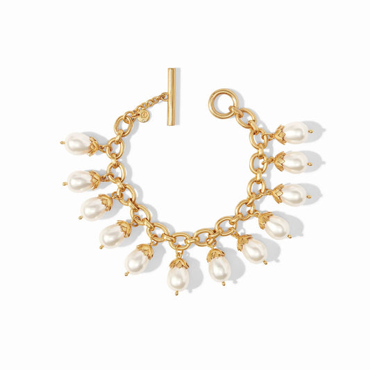 Julie Vos Flora Pearl Charm Bracelet