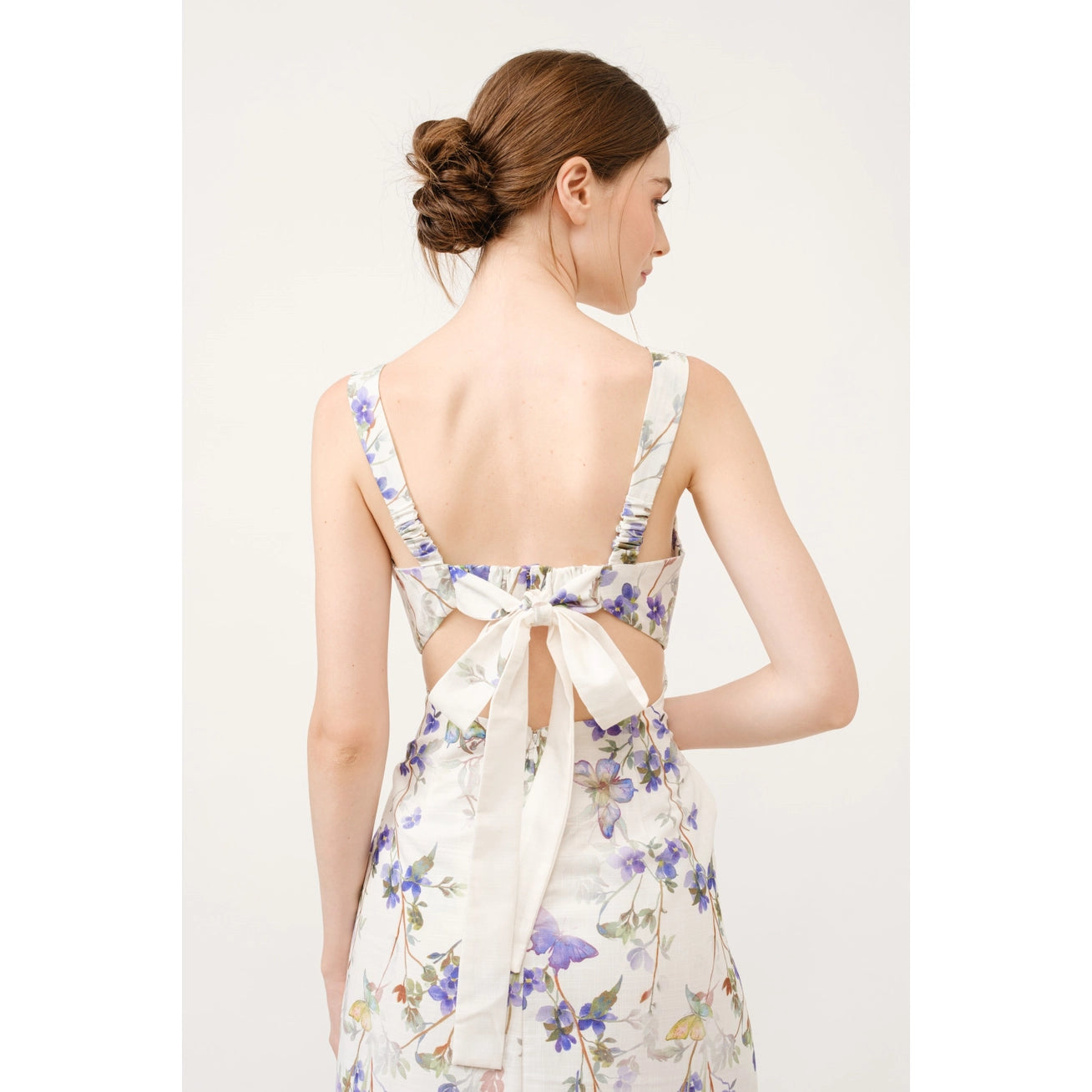 Floral Butterfly Spring Midi Dress