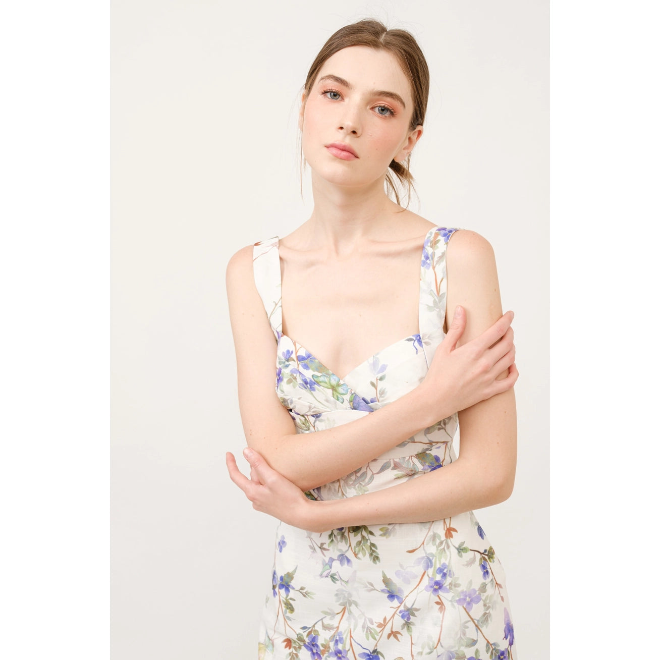 Floral Butterfly Spring Midi Dress