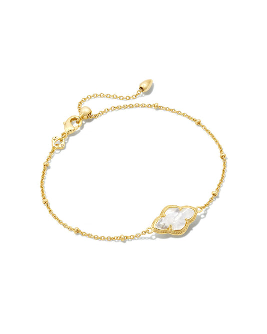 Kendra Scott Abbie Satellite Chain Bracelet Gold Mother Of Pearl