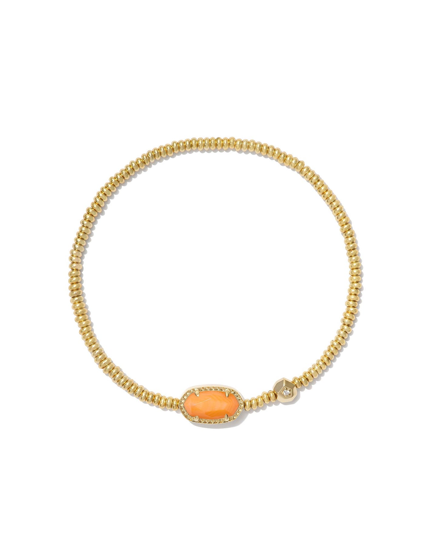 Kendra Scott Grayson Stretch Bracelet in Orange Mother Of Pearl