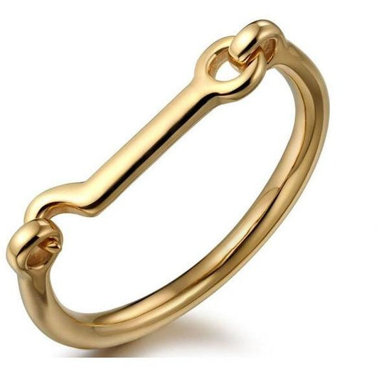Gold Horsebit Bangle