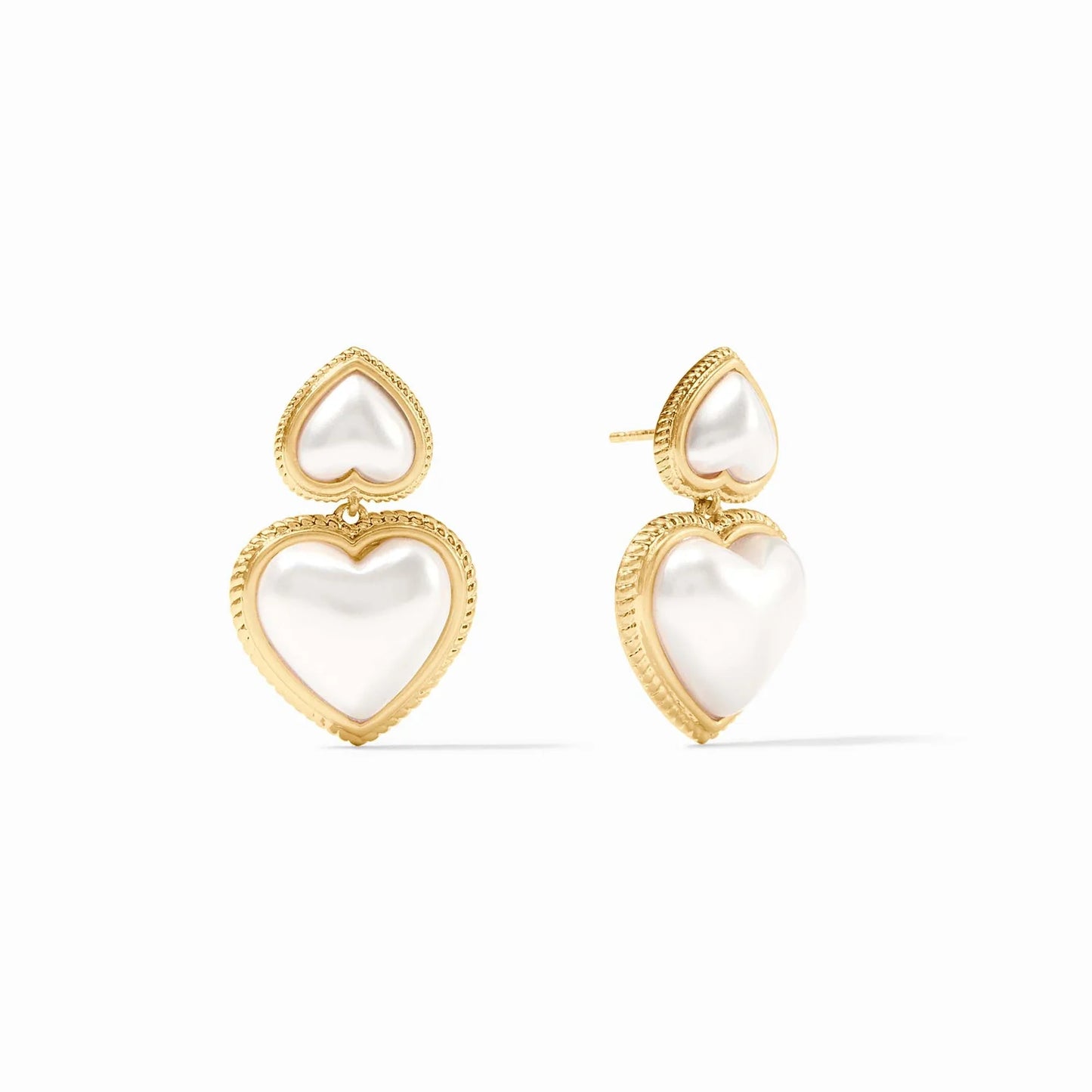 Julie Vos Heart Statement Earring Pearl