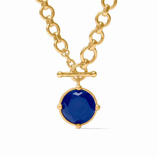 Julie Vos Demi Honeybee Necklace Iridescent Sapphire Blue