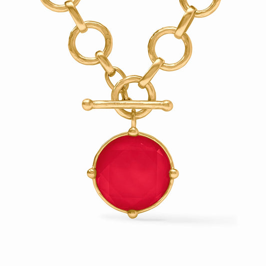 Julie Vos Honeybee Statement Necklace in Iridescent Strawberry