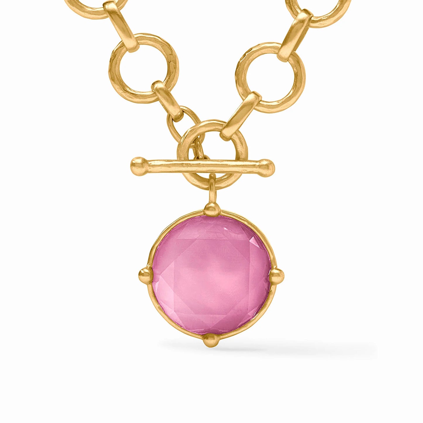 Julie Vos Honeybee Statement Necklace In Iridescent Peony Pink