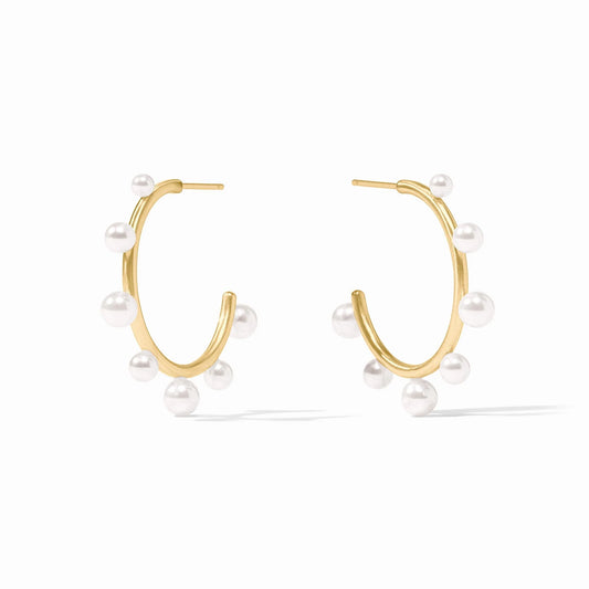 Julie Vos Hydra Stone Hoop Pearl
