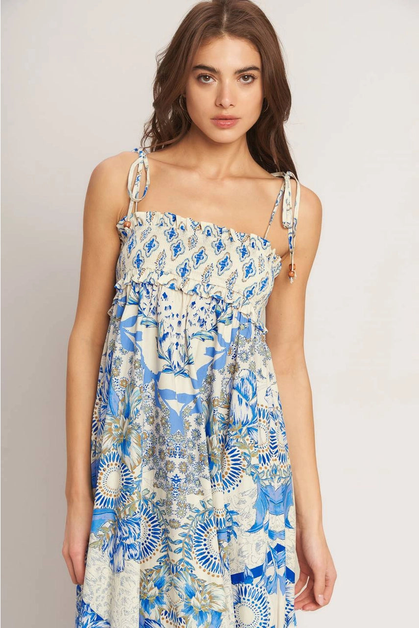 Smocked Bodice Maxi Dress