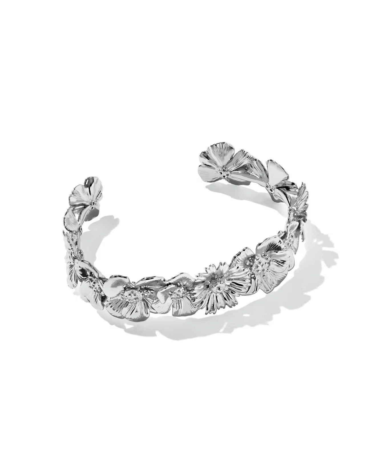 Kendra Scott Cailey Flower Vintage Silver Cuff Bracelet